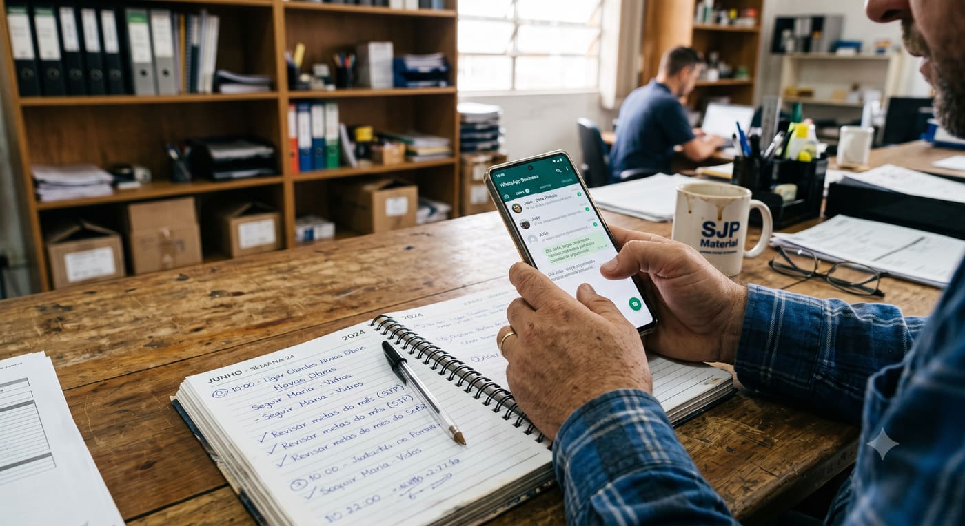 Registro de contatos e follow-up após a visita